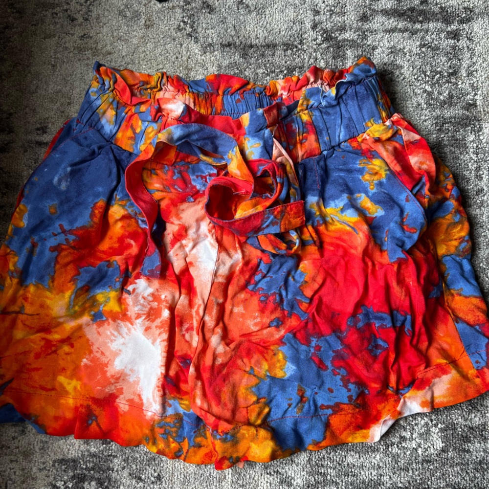 Ambiance Multicolor Tie-Dye Shorts